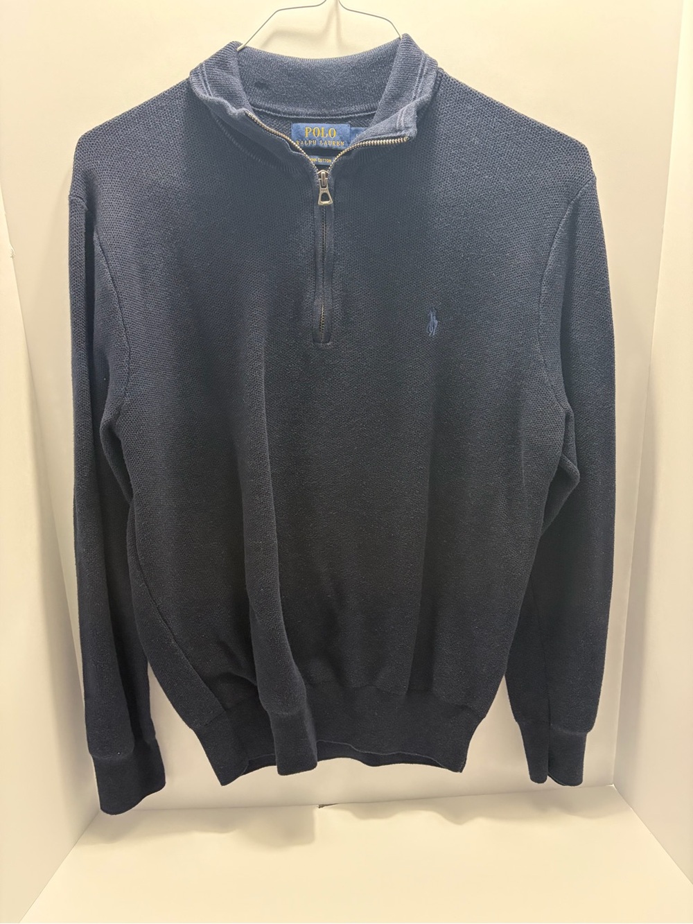 Polo by Ralph Lauren Dark Blue Half-Zip Sweater Size L